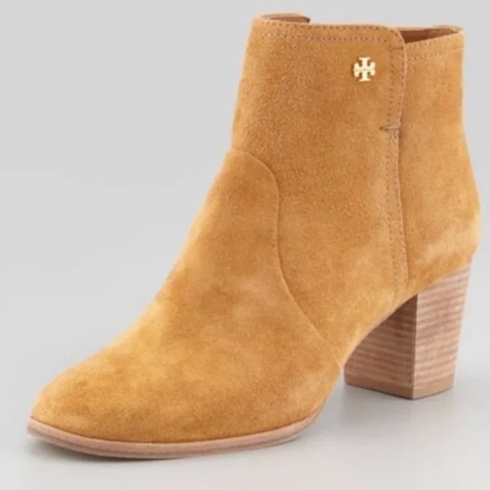 Tory Burch Suede Ankle Boots in Camel